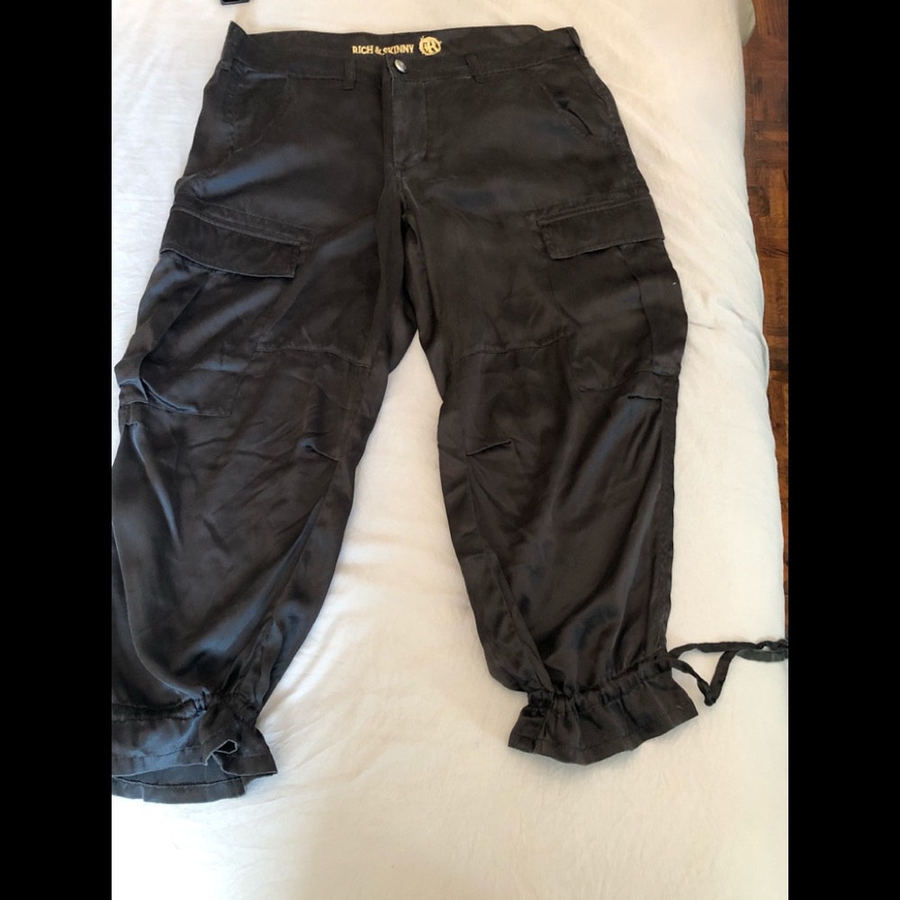 100% Silk (Rich&Skinny) cargo capris